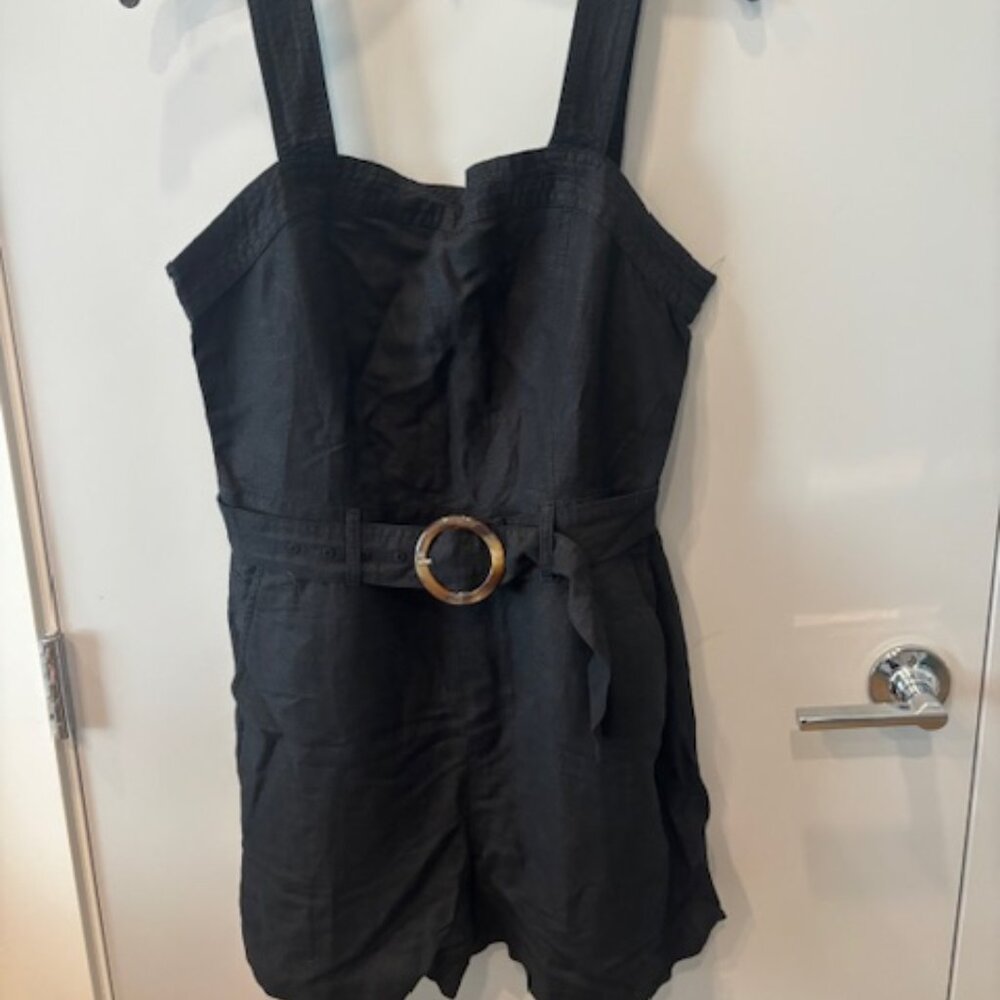 NWT Black Linen Romper - Size 4